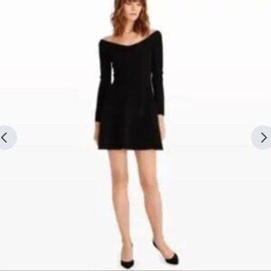Club Monaco Black Fit and Flare Mini Dress